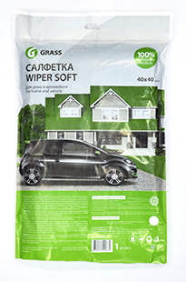 Уборочный инвентарь для автомойки GRASS -  GRASS Салфетка Wiper Soft из 100% микрофибры 