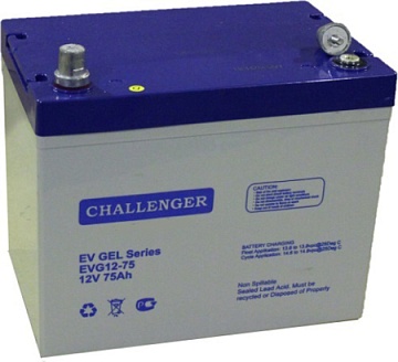 Гелевые аккумуляторы CHALLENGER - Аккумулятор тяговый  CHALLENGER EVG12-75