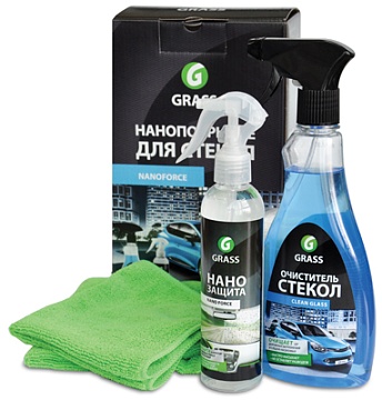 Химические средства GRASS - Очиститель стекол  GRASS Комплект для нанопокрытия стекол автомобиля 