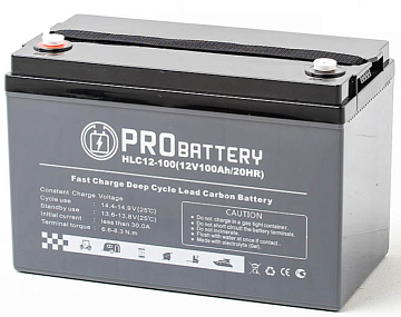 Гелевые аккумуляторы PROBATTERY - Аккумулятор тяговый  PROBATTERY HLС12-90