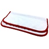  Салфетка из микрофибры 40х40 см, белая с красной окантовкой