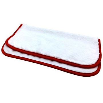Производители -  TORNADO Салфетка из микрофибры 40х40 см, белая с красной окантовкой