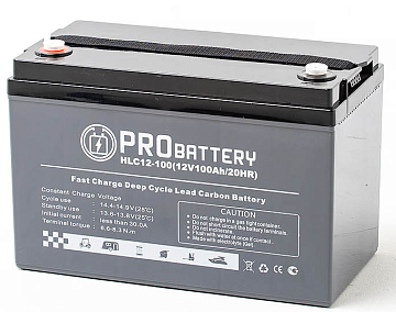 Гелевые аккумуляторы - Аккумулятор тяговый  PROBATTERY HLC12-100